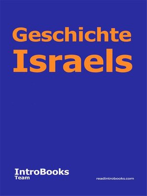 cover image of Geschichte Israels
